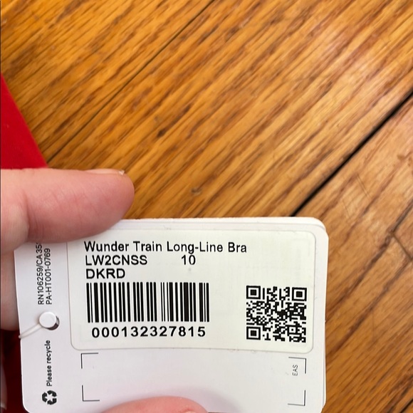 Lululemon Wunder Train Bra- Dark Red - Picture 2 of 3